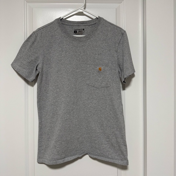 Carhartt Tops - Carhartt Shirt Tshirt Tee Gray Short Sleeve Pocket Loose Fit S